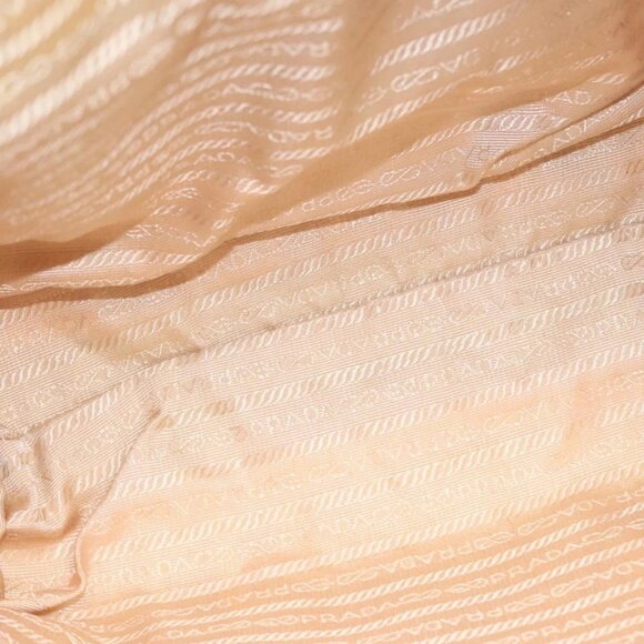 PRADA Hand Bag Leather Cream Silver Auth - Picture 12 of 16